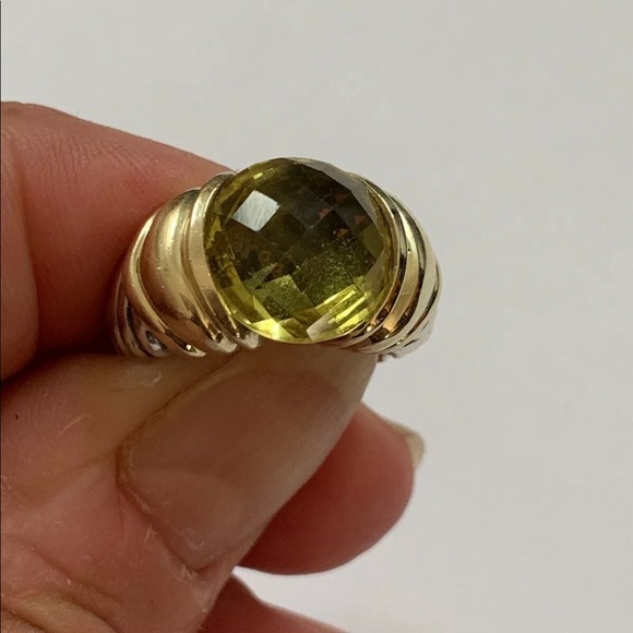 Authentic David Yurman Lemon Citrine 5.5 SS Gold. - Picture 6 of 7